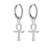 Boucle D’Oreille Croix de Ankh - Vendu par paire / Argent